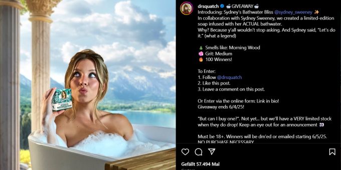 Sydney Sweeney überrascht ihre Fans mit einem ungewöhnlichem Produkt. Sydney Sweeney