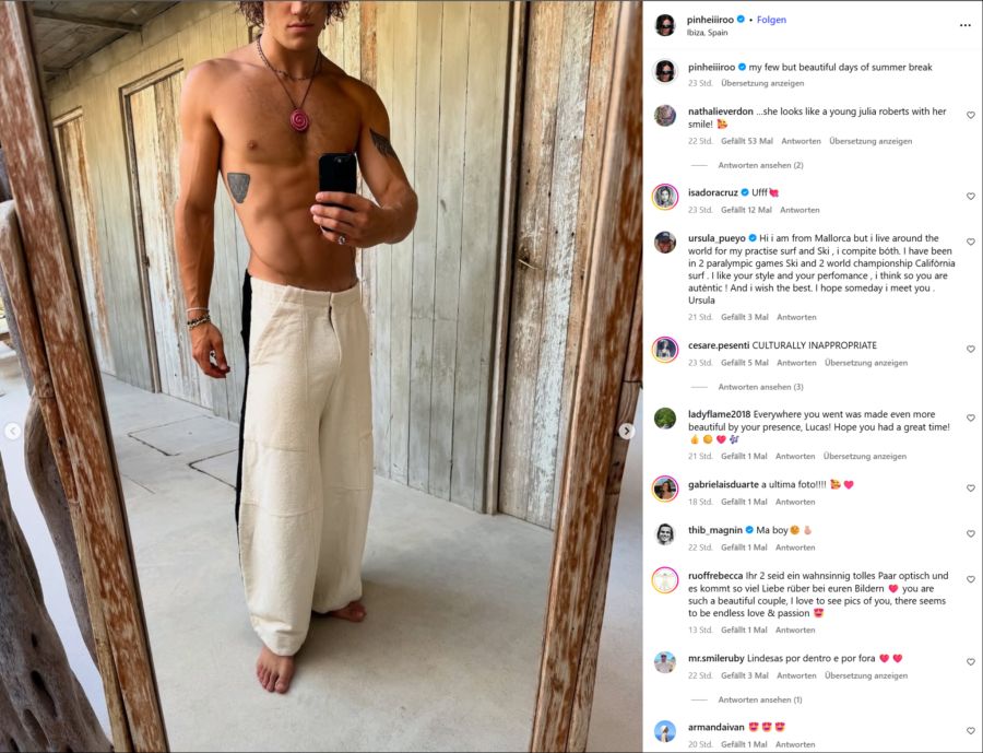 Der Ski-Star präsentiert seinen Fans auf Instagram auch seine körperlich gute Form.