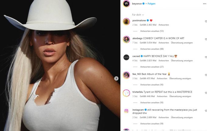 Beyoncé «Cowboy Carter»: Neubewertung der amerikanischen Geschichte Beyoncé Album