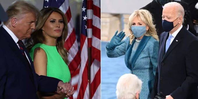 Melania Trump hinterliess ihrer Nachfolgerin Jill Biden nur «kurze Notiz». melania trump schnappschuss