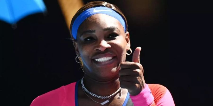 Freude bei Serena Williams. Foto: Dean Lewins/AAP/dpa