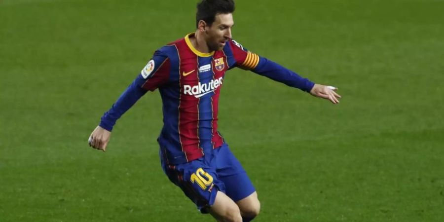 Lionel Messi erzielte gegen Valencia sein 643. Tor für Barcelona. Foto: Joan Monfort/AP/dpa