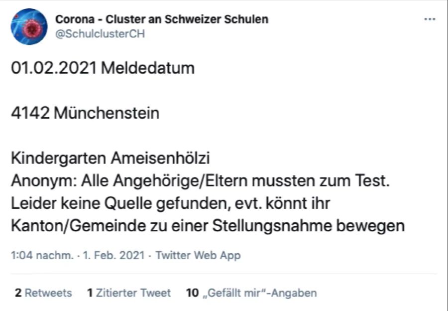 tweet Schulcluster