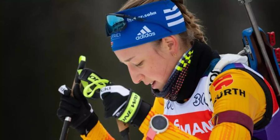 Deutschlands momentan beste Biathletin: Franziska Preuss. Foto: Sven Hoppe/dpa