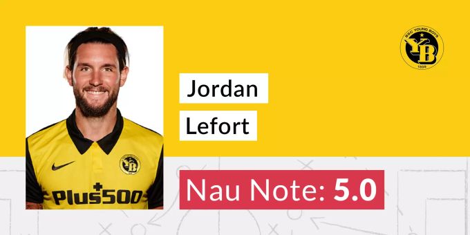 Die Nau.ch-Note für Jordan Lefort von YB. YB