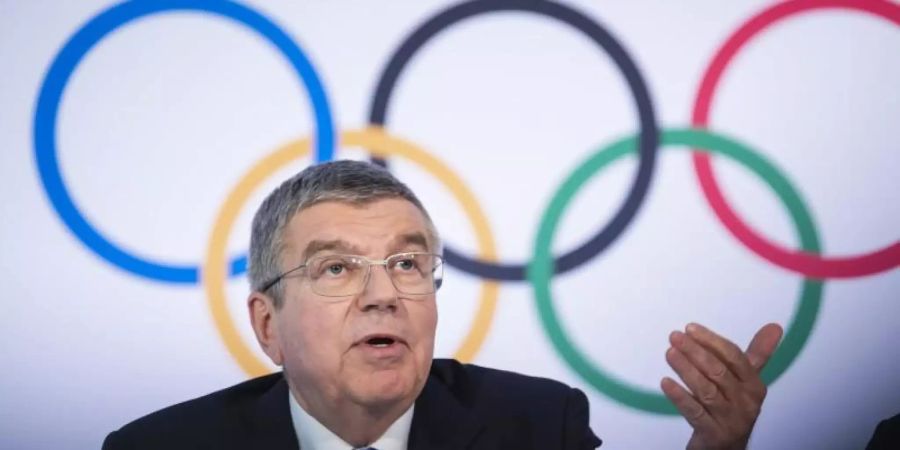 IOC-Chef Thomas Bach gab zu, dass die Neuorganisation der Olympischen Spiele eine «Mammutaufgabe» sei. Foto: Jean-Christophe Bott/KEYSTONE/dpa
