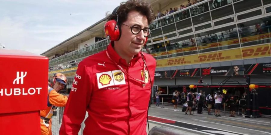 Dämpft die Erwartungen vor dem Saisonstart: Mattia Binotto, der Teamchef von Ferrari. Foto: Luca Bruno/AP/dpa