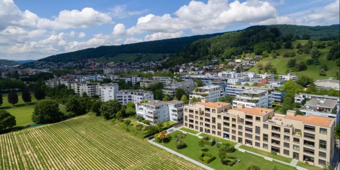 Wettingen aus der Vogelperspektive. Wettingen aus der Vogelperspektive.