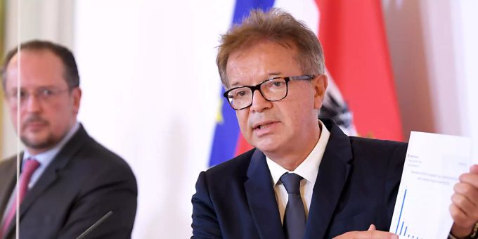Österreichs Gesundheitsminister Rudolf Anschober spricht in Wien. (Archivbild) Rudolf Anschober österreich coronavirus