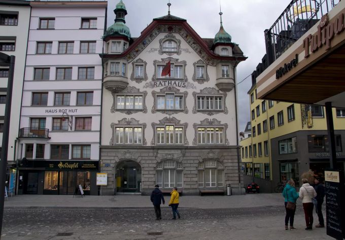 Das Rathaus des Bezirks Einsiedeln in Einsiedeln SZ. Rathaus Einsiedeln