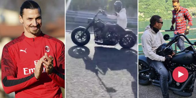 Nach Verletzung - Ibrahimovic filmt sich bei Töff-Fahrt mit Teamkollege