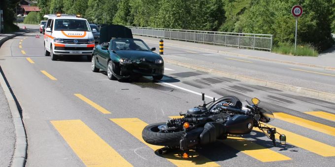 Unfallstelle auf der Umfahrungsstrasse.