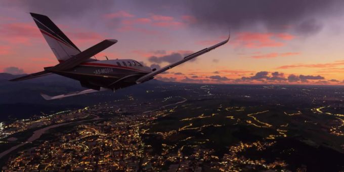 Ein Screenshot aus Flight Simulator. Microsoft Flight Simulator