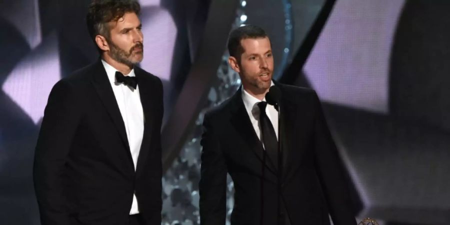 David Benioff et D.B. Weiss bei der Emmy-Verleihung 2016