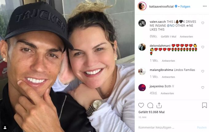 Katia verbringt viel Zeit mit ihrem Bruder Cristiano Ronaldo. Ronaldo