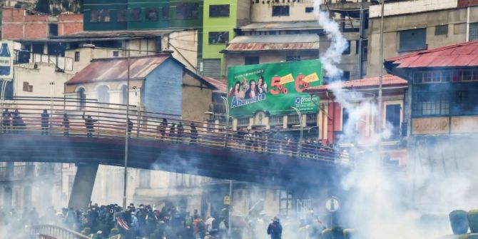 Proteste in der bolivianischen Stadt La Paz gegen Evo Morales.