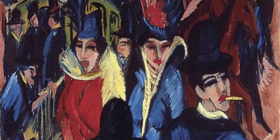 «Berlin Street Scene» von Ernst Ludwig Kirchner. Foto: -/New Yorker Neue Galerie/dpa