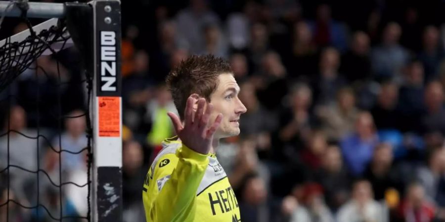 Hat seein 625. Spiel in der Handball-Bundesliga absolviert: Torwart Carsten Lichtlein. Foto: Daniel Karmann/dpa