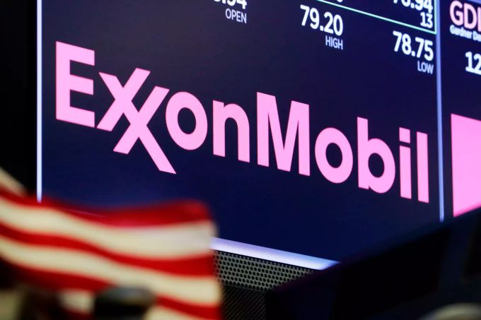 Das Logo von ExxonMobil. Exxon Climate Lawsuit