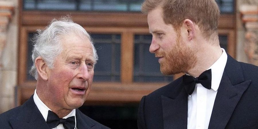 Wie steht es um die Beziehung von Prinz Charles (l.) und Prinz Harry?