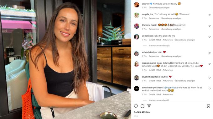 Hat Elyas M'Barek geheiratet: Model Jess Riso. jess riso