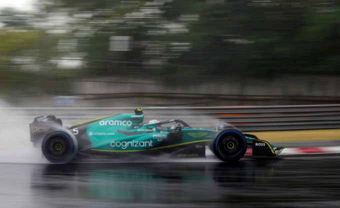 Sebastian Vettel (Aston Martin) beim Training zum Ungarn-GP der Formel 1. Sebastian Vettel Formel 1
