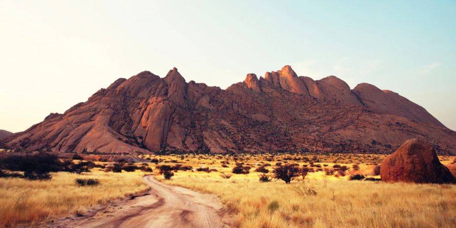 Namibia, Natur, Berge, Savanne, Panorama