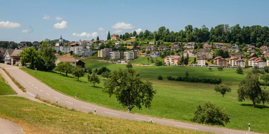 Blick auf die Gemeinde Kirchberg (SG).