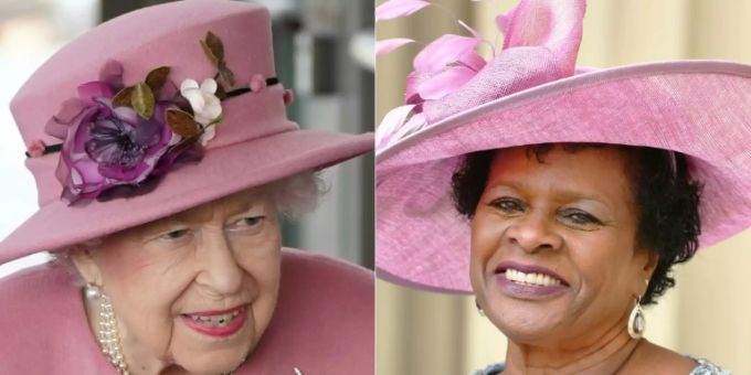 Queen Elizabeth (l.) und Sandra Mason. Sandra Mason wird Ende November Staatschefin von Barbados. queen