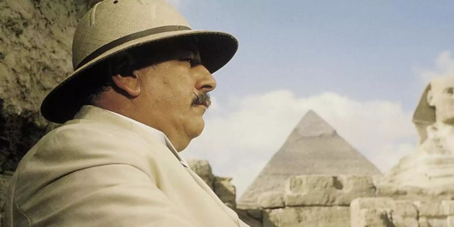 Peter Ustinov als Hercule Poirot in Ägypten: Er spielte die Hauptrolle in «Tod auf dem Nil». Foto: -/StudioCanal/dpa