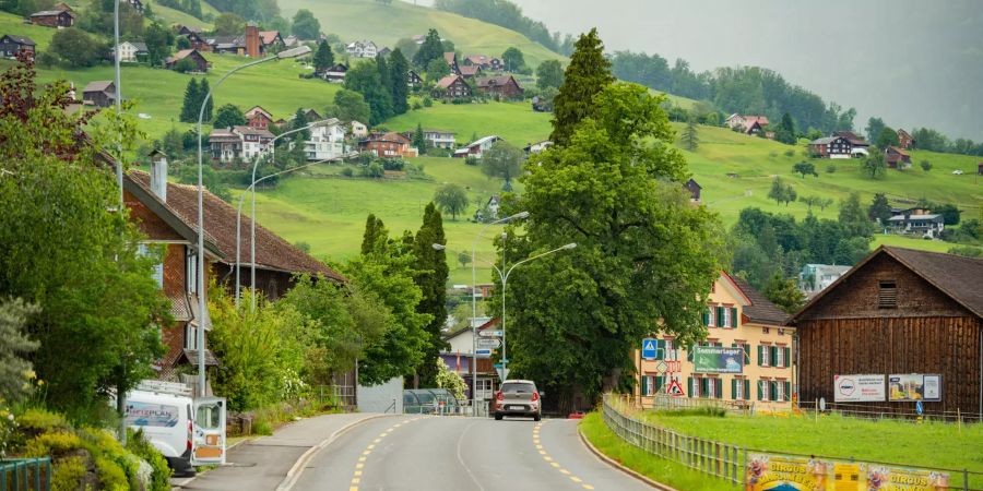 Ortseinfahrt Gassa in Grabs (SG).