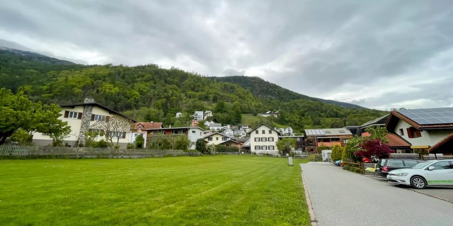 Blick auf die Ortschaft Untervaz.