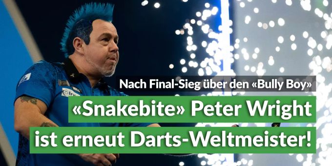 Michael Smith besiegt - «Snakebite» Peter Wright ist Darts-Weltmeister!