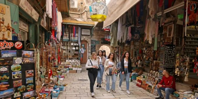 Touristinnen in Jerusalem Touristinnen in Jerusalem