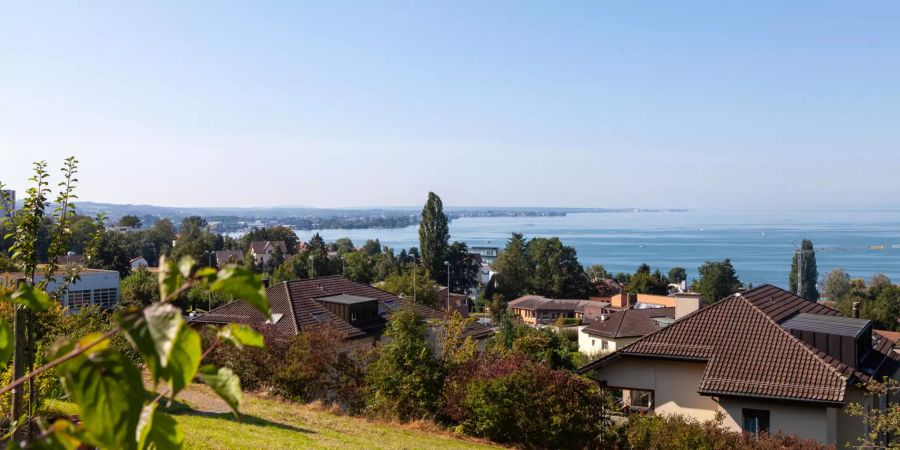 Aussicht über den Bodensee beim Rorschacherberg.