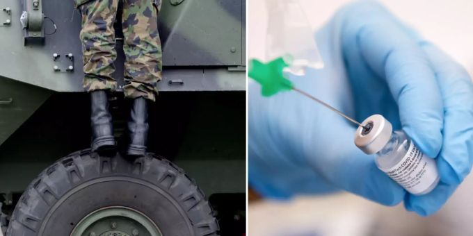 Mehrere Armeeangehörige wurden entlassen, weil sie sich weigerten eine Impfung gegen das Coronavirus zu machen. coronavirus impfung armee