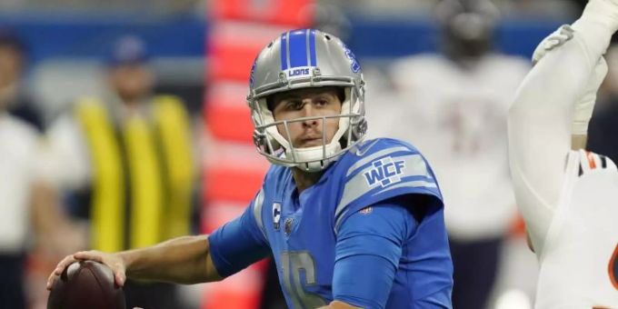 Lions-Quarterback Jared Goff. Foto: Paul Sancya/AP/dpa Lions-Quarterback Jared Goff. Foto: Paul Sancya/AP/dpa
