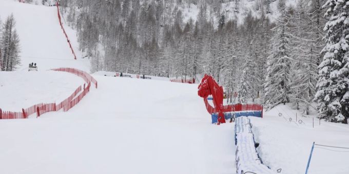 Auch am Sonntag hat es in Val di Fassa zu viel Neuschnee (Bild vom Samstag). Val di Fassa