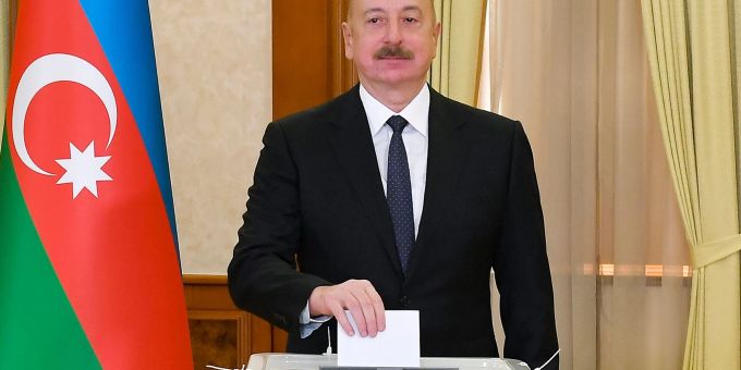 Ilham Aliyev ist Präsident Aserbaidschans Ilham Aliyev