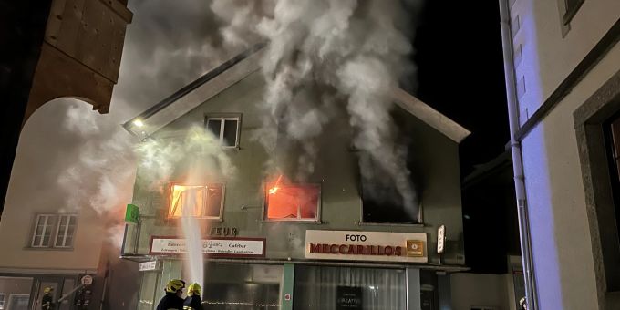 Andermatt Brand In Andermatt kam es zu einem Vollbrand.