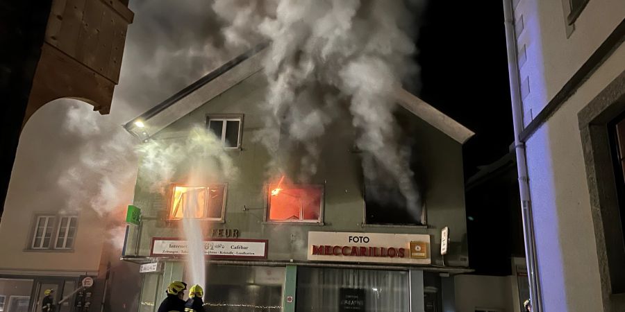 In Andermatt kam es zu einem Vollbrand.