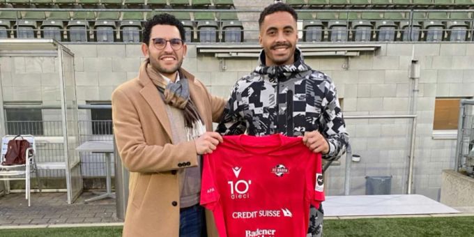 Marvin Spielmann (rechts) trägt künftig das Trikot des FC Baden. FC Baden