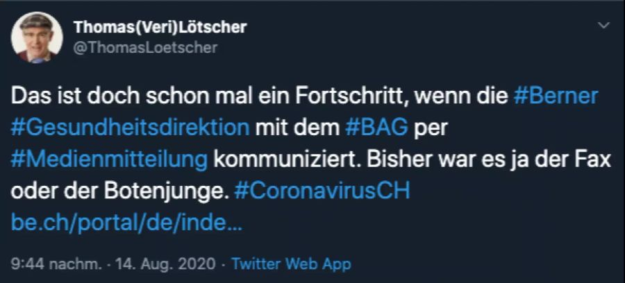 Thomas Lötscher lässt sich ein Kommentar nicht verkneifen.