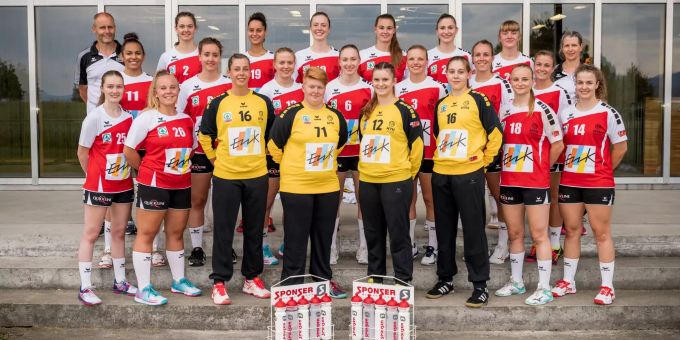 Teamfoto Damen SPL1 Saison 2020/2021. Saisonstart gegen Rekordmeister LC Brühl Handball
