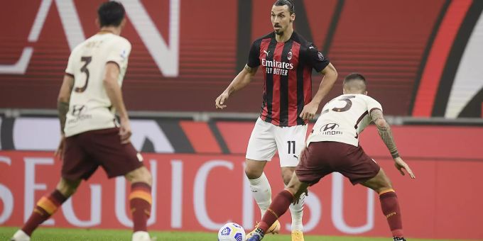 Zlatan Ibrahimovic hat in der Serie A nun sechs Tore in drei Spielen erzielt. Zlatan Ibrahimovic