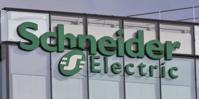 Das Logo der Firma Schneider Electric. schneider electric