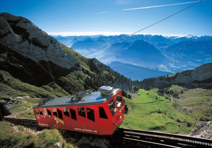 Steil, steiler, Pilatus. Die Zahnradbahn am Pilatus