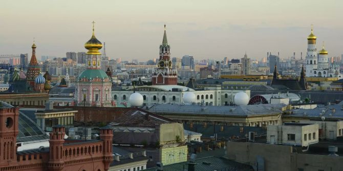 Moskau Russland Skyline Ukraine-Krieg