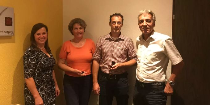 Anlässlich der Amtsübergabe (v.l.n.r.): Agnes Bucher, Christa Müller, Willy Pörtig, Rolf Binggeli. Anlässlich der Amtsübergabe (v.l.n.r.): Agnes Bucher, Christa Müller,