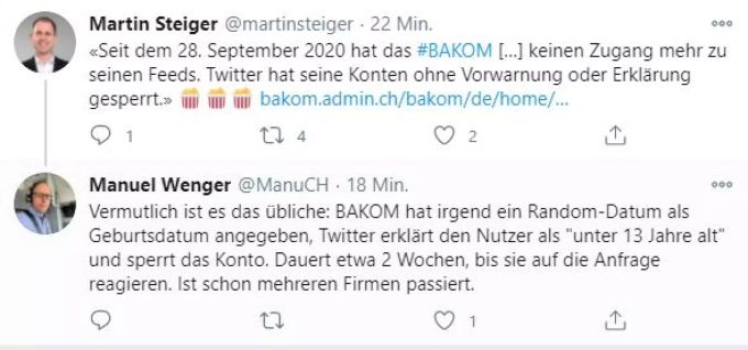 Auf Twitter selbst machen bereits Erklärungsversuche die Runde. Twitter Bakom Erklärung